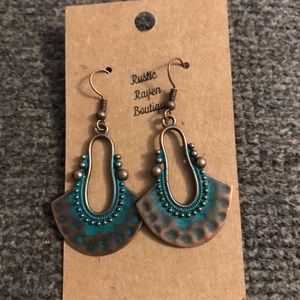 Turquoise Bronze Earrings
